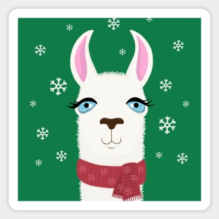 Xmas Llama Sticker